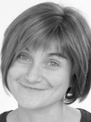 Black and white headshot of Dr Francesca Ceroni